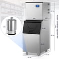 thumbnail image 6 of Tittla 450Lbs/24H Air Cooled Split Commercial Ice Maker Machine with 300Lbs Ice Bin in Silver Two packages 156 Ice Cubes/Cycle, 6 of 12