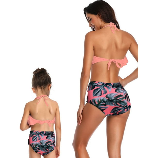 Acheter Maillot de bain fille imprimé feuille enfants Tropical