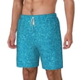thumbnail image 2 of Uemuo Blue Glitter Pattern Mens Swim Trunks Quick Dry Board Shorts with Mesh Lining, Stretch Beach Shorts Quick Dry No-Chafing Board Shorts-Small, 2 of 9