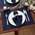 thumbnail image 2 of Elrene Home Fashions Snowflake Laser Cut Napkins, Set of 4, Blue, 17" x 17", 2 of 3