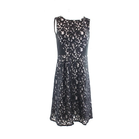 New 2673-2 Calvin Klein Womens Lace Fit&Flare Dress, Waits Inserts, Black, 2 $159