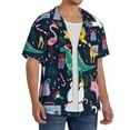 thumbnail image 4 of Disketp Men's Hawaiian Cute Funny Animals Print Shirts Button Down Holiday Beach Shirts-Small, 4 of 7