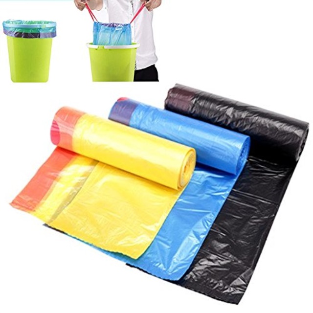 20l drawstring trash bag odor shiled tall kitchen bin liner heavy duty