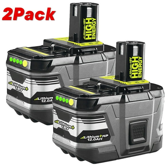 2Pack 12.0Ah 18Volt P108 For Ryobi One  Plus Lithium-Ion P104 High Capacity Battery