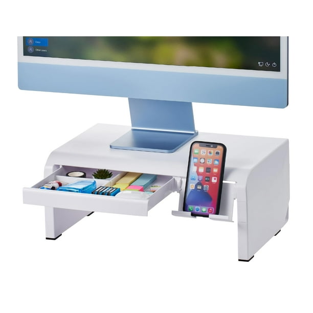 Elevador de monitor Bostitch Konnect ajustable con cajón y soporte