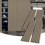 Professional Acoustic Panels, Studio Sound Panels, Coffee Composite Wood, 0.8 NRC Noise Reduction, 4-Pack Set, for Auditorium, Podcast Booth