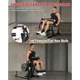 thumbnail image 3 of GARVEE 4 IN 1 Leg Extension and Curl Machine,700lbs Adjustable Leg Curl,Leg Extender for Home Gym,Fits 1" & 2" Weight Plates,Black, 3 of 7