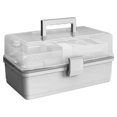 thumbnail image 1 of Injueey Caja de almacenamiento de pastillas Estuche de cosméticos para el hogar de gran capacidad de 3 capas Artículos diversos de plástico Almacenamiento y organización del hogar Gris Regular, 1 of 6