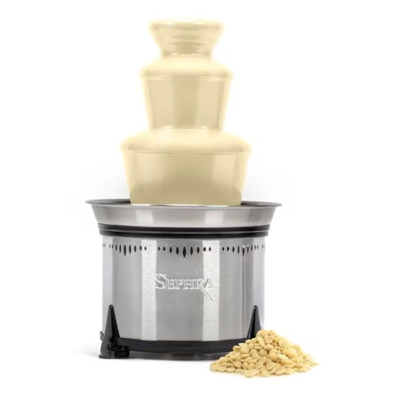 Sephra Fountain-Ready White Chocolate Flavor Melts, 2lb Microwavable Bag - Designed For Chocolate Fountain Use