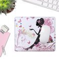 thumbnail image 4 of Butterfly Girl Mouse Pad Pink Butterfly Beautiful Girl Rectangular Mouse Pad Non-Slip Rubber MousePads for Office Home Laptop 9.5"x7.9"x0.12" Inch, 4 of 6