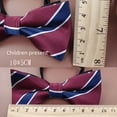 thumbnail image 3 of Pajarita de poliéster a rayas con puntos polares para estudiantes, niños pequeños, corbata de lazo, accesorios para cuello, 3 of 5