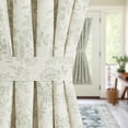 thumbnail image 2 of Curtainking Rustic Look Farmhouse Green Floral Printed Rod Pocket Light Filtering Kitchen French Door Curtains, 50"x72", 2 of 9