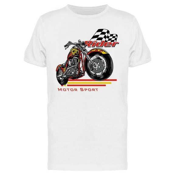 Motorcycle Racing T-Shirt Men -Image by Shutterstock, Male x-Large