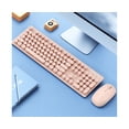 thumbnail image 3 of N520 Wireless Keyboard Punk Low Noise Round Key 2.4GHz Computer Keyboard Mouse Kit for Mac - Pink, 3 of 5