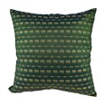thumbnail image 3 of Decorative Elephant Parade Stripes Green Silk Throw Pillow Cushion Cover Set, 3 of 6
