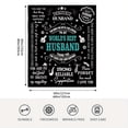 thumbnail image 3 of 1 pc Fathers Day Husband Gifts, Gifts for Husband, Husband Gifts from Wife, Husband Birthday Gift, Best Anniversary Wedding Birthday Gifts for Husband Unique, I Love You Blanket, 3 of 6
