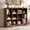 Cracked Oak, variant on iSunirm 12 Cube Storage Organizer with Charging Station, 4-Tier Farmhouse Wooden Cube Bookcase for Living Room, Entryway, Black