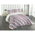 thumbnail image 3 of Ambesonne USA Quilted Bedspread Set 3 Pcs, Patriotic Western Salute, Queen Size, Grey Indigo Red, 3 of 5