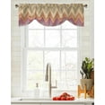 thumbnail image 3 of Ethnic Style Stripes Abstract Design Window Curtain Kitchen Cabinet Coffee Tie-Up Valance Curtain Rod Pocket Short Curtain, 3 of 6