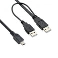 thumbnail image 2 of Chenyang CY USB2.0 Dual Two A type Male to Mini 5-Pin Male Y Cable for Hard Disk Drive Case Cable, 2 of 7