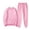Pink, variant on CUSTG Child Suits Long Sleeve Crewneck Top And Long Sweatpants 58Pcs Fall Outfit Sets For Girl Boy Leisure Style Back To School Decorations Travel Outfits