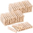 thumbnail image 1 of 100 pinzas de madera grandes para ropa, pinzas para ropa resistentes para colgar ropa, manualidades y fotos, 1 of 5