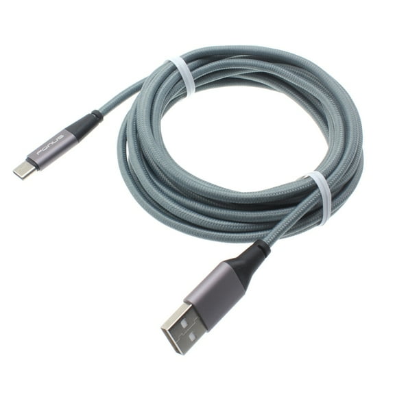 Type-C 10ft USB Cable Charger Cord Power Wire USB-C D3R for LG V40 ThinQ, V35 ThinQ, Q7 Plus, G8X ThinQ, G8 ThinQ, G7 ThinQ, G Pad X II 10.1, Stylo 5 4 Plus - Microsoft Surface Go (10")