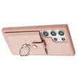 thumbnail image 2 of Wallet Phone Case Compatible with Samsung Galaxy S24 Ultra,With 360° Rotatable Finger Ring Holder Kickstand,Card Slots,PU Leather Shockproof Anti-fall Heavy Duty Rugged Phone Case,Rosegold, 2 of 12