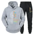 thumbnail image 5 of Conjunto de 2 piezas de sudaderas y pantalones con diseño de tendencia de inteligencia para hombre y mujer, sudaderas divertidas de estilo vintage con diseño de ciencia, chándales de manga larga a la, 5 of 5