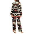 thumbnail image 3 of SEANATIVE Aztec Ethnic Horse Button Up Pajamas for Women Size S Long Sleeve Nightwear 2 Piece Women Night Shirts for Sleeping Ladies Pj Loungewear Tops and Pants, 3 of 7