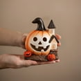 thumbnail image 2 of Halloween Pumpkin Desktop Ornament Resin Figurine for Holiday Party Scary Display, 2 of 5