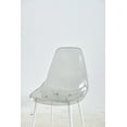 thumbnail image 6 of MAYEERTY Modern Plastic Chair Set of 4 Iron Tube Legs Dining Living Room Grey, 6 of 12