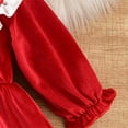 thumbnail image 4 of Tisuna Christmas Dress For Infant Girls Solid Color Long Sleeve Crew Neck Dresses Beauty Soft Girls Outdoor Wear Red Size 9-12 Months, 4 of 9