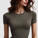 thumbnail image 2 of Playera De Mujer En Ribb Manga Corta Cuello Redondo Slim Fit, 2 of 3