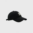 thumbnail image 4 of Riforla B Letter Embroidery Baseball Cap Unisex Korean Fashion and Versatile Cap Hats for Woman Black, 4 of 4