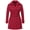 Red, variant on Plus Size Trench Coat Waterproof Women Long with Hooded Belted Double Breasted Black 4X