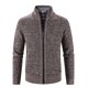 thumbnail image 1 of Suéter de color sólido para hombre de primavera y otoño, cárdigan informal con cuello alto, suéter de polar de manga larga para jóvenes, 1 of 6