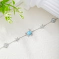 thumbnail image 3 of DVEATR Natural Larimar Turtle Bracelet for Women 925 Sterling Silver Summer Beach Bracelet Genuine Larimar Jewelry Gifts, 3 of 6
