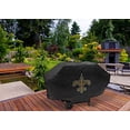 thumbnail image 3 of NFL Rico Industries New Orleans Saints Funda Deluxe para Parrilla en Vinilo Negro - 68" Ancho/Resistente/Velcro, 3 of 3