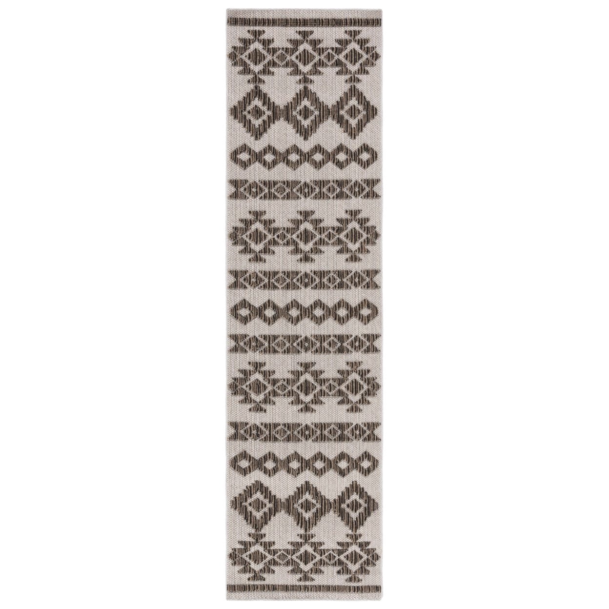 SAFAVIEH Global Caitriona Diamond Indoor/Outdoor Area Rug, Beige/Dark Beig, 8' x 10'