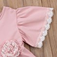 thumbnail image 3 of Vestido Para NiñAs Encaje Princesa Manga Corta Acampanada Cuello Redondo Vestido De Flores XBTCLXEBCO Rosado;4-5 Años, 3 of 5