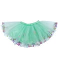 thumbnail image 3 of WOYY Toddler Girls Colorful Pom Poms Tutu Skirt Carnival Party Dance Tulle Skirt, Sizes 1-2, 3 of 3