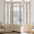 thumbnail image 2 of Black Grey Eucalyptus Leaves Window Privacy Film, Spring Summer Botanical Floral Static Cling UV Sun Blocking Heat Control Window Tint, Non-Adhesive One Way Windows Privacy Cover 17.7''x78.7'', 2 of 7