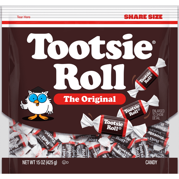 Tootsie Roll Midgees, Gluten Free and Peanut Free Chocolate Taffy, 15 oz