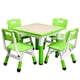 thumbnail image 1 of Adjustable para niños mesa y sillas set para niños pequeños escritorio con superficie con grafiti 4 asientos, 1 of 5
