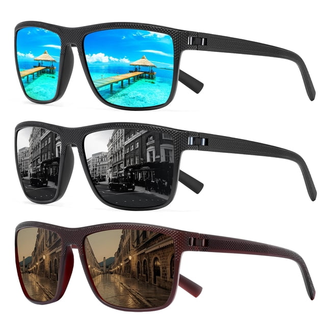 Gafas de sol TURBOPEP cuadradas polarizadas ligeras UV400