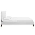thumbnail image 5 of Modway Peyton Performance Velvet Twin Platform Bed in White, 5 of 10
