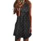 thumbnail image 2 of Qarigey Vestido informal con estampado sin mangas bohemio elegante estético vestido playero fiesta de vacaciones ropa de moda de verano Vestidos Punto negro METRO Qarigey AP010895-34, 2 of 6