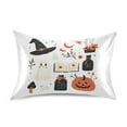 thumbnail image 7 of Yayeee Pillowcase Standard Size Set of 2 Satin Wrinkle Resistant Pillow Case, Cartoon Halloween Ghosts, 7 of 7