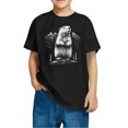 thumbnail image 2 of Feancey Groundhog Day Shirt Kids Boys Girls Summer Short Sleeve T-Shirts Loose Fit Casual Crewneck Tops Cute Animal Lover Graphic Tees Spring Sales Black 110, 2 of 5